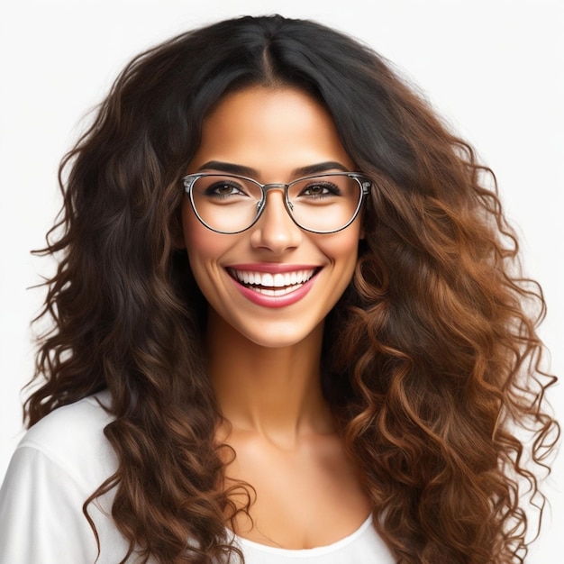 A woman with glasses that say'i'm a dentist '