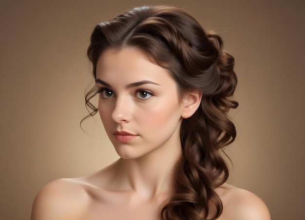 a woman with a hairdo that has a braid in her hair