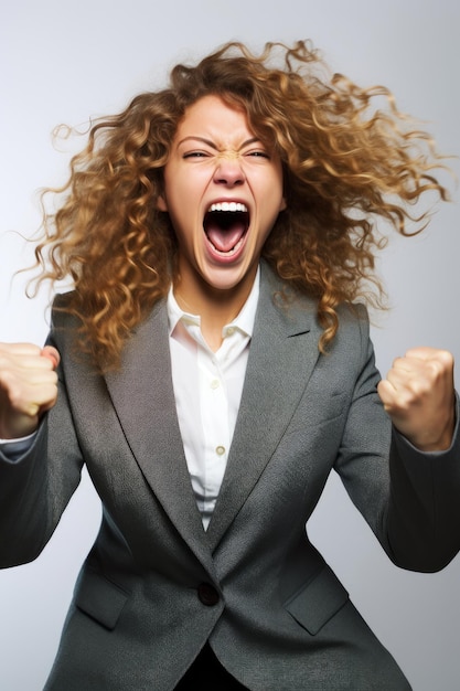 A woman with her mouth open and her mouth open and her mouth open.