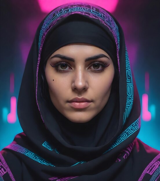 a woman with a hijab on her head