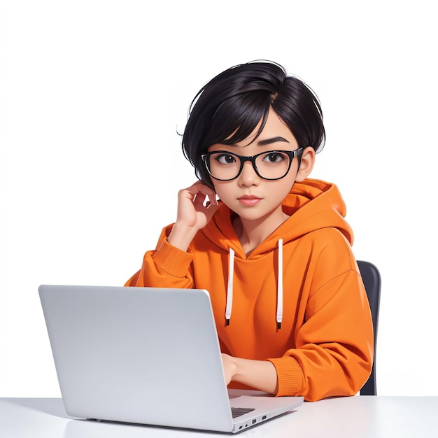 woman with laptop