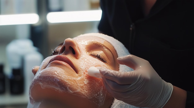 a woman with a mask that says spam on her face