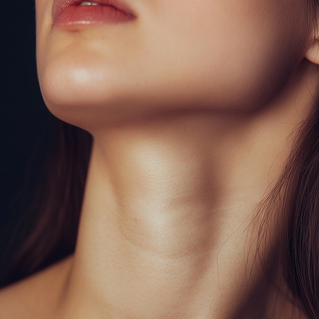 a woman with a neck that has a neck that has a neck that says neckline