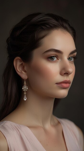 a woman with a necklace that says quot she is wearing quot