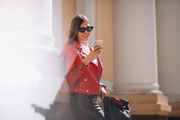 Woman with phone