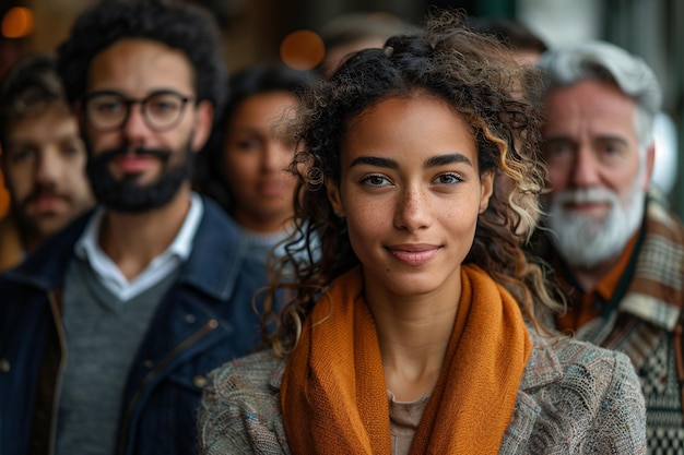 Photo a woman with a scarf that says  i love you