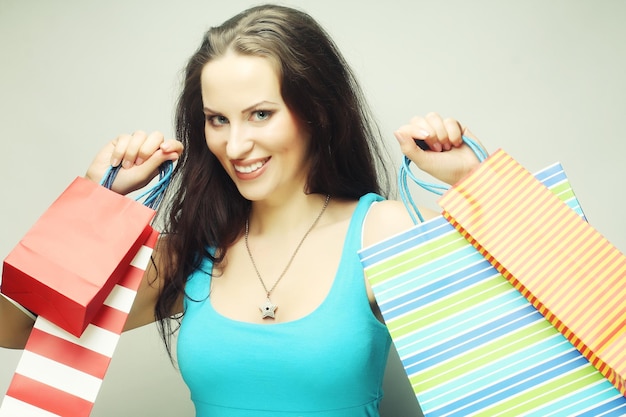 Woman with shopping bags