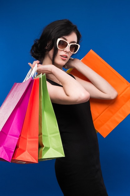 woman with shopping bags