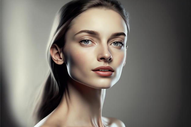 Woman with slim smooth and soft skin digital illustration painting artwork