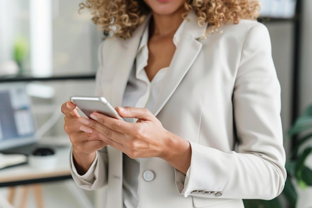 Woman with smartphone in hands