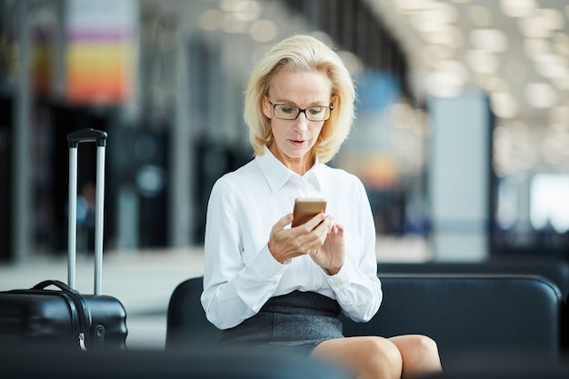 Woman with smartphone