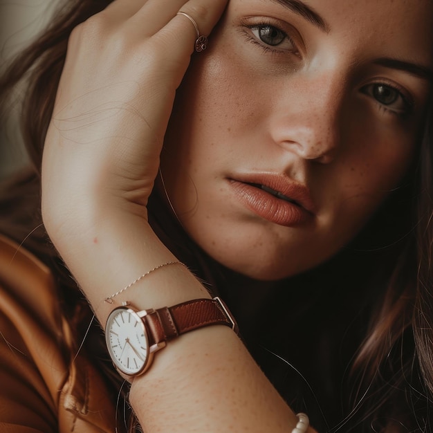 a woman with a watch on her wrist