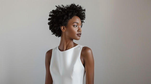 a woman with a white dress and a white dress