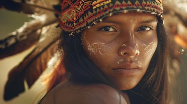 a woman with a white patch on her head