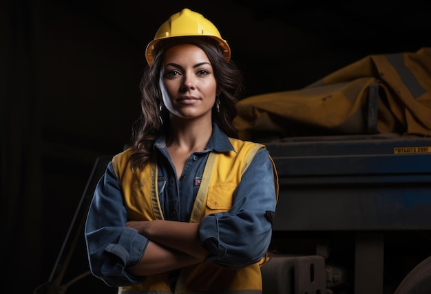 Woman working as a construction worker