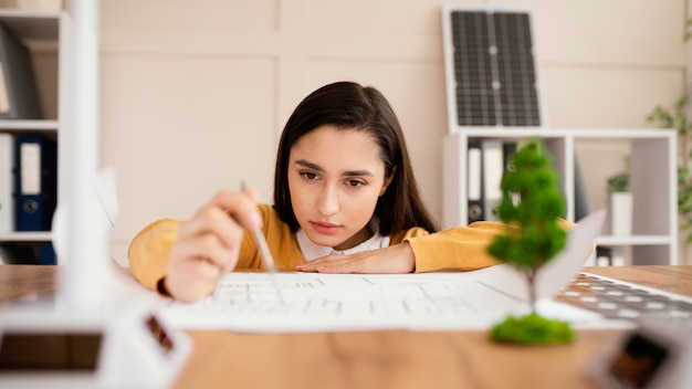 Woman working at environment project