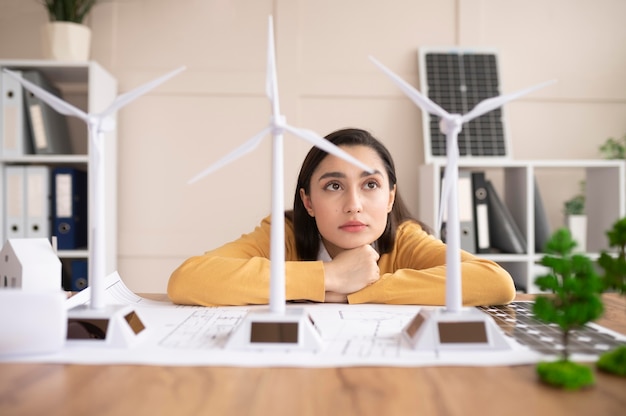 Woman working at environment project