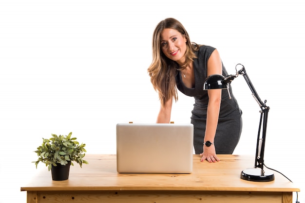 Woman working in her office