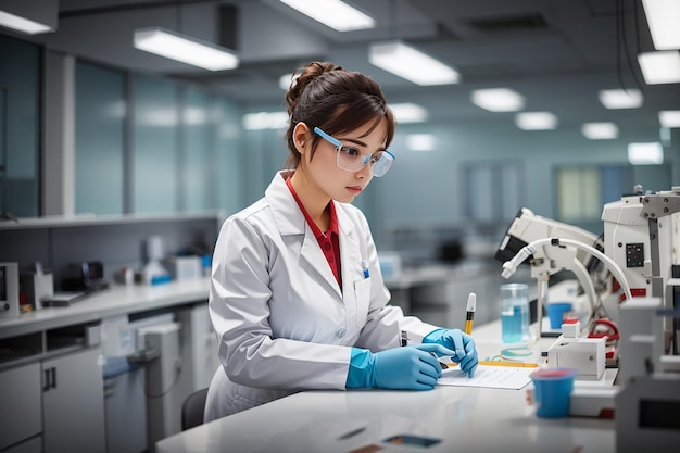 Woman working in laborator