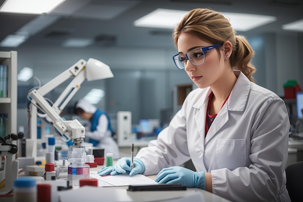 Woman working in laborator