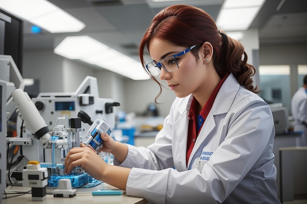 Woman working in laborator