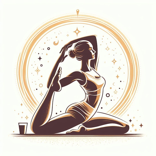 a woman in yoga pose