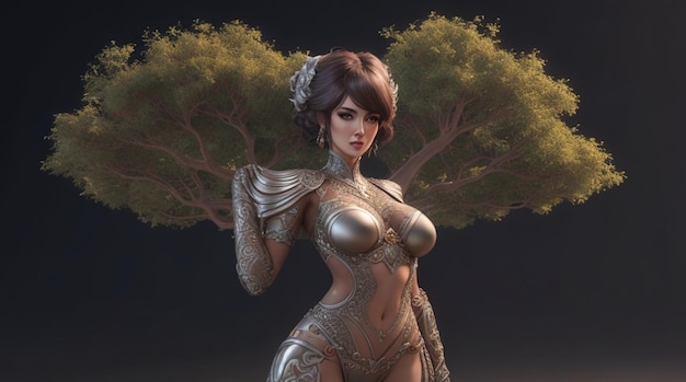 WomanShaped Tree Character Design