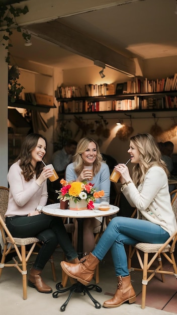 Photo women in cafe