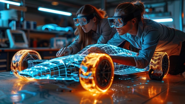 Women Designing a Holographic Car