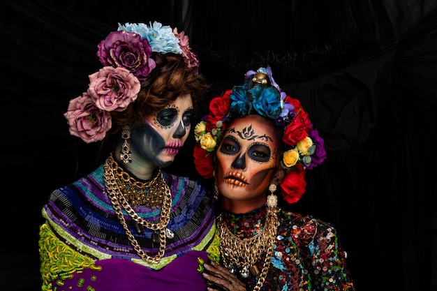 women dressed as catrina