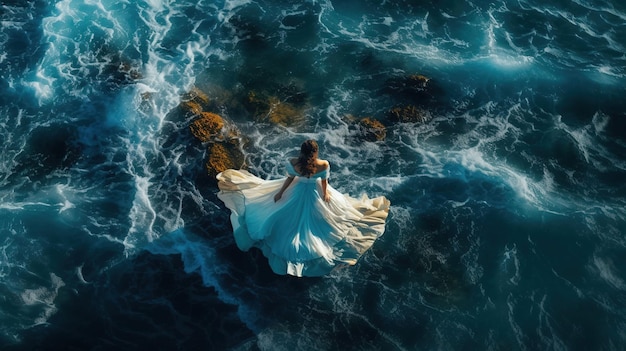 Women enjoying the ocean