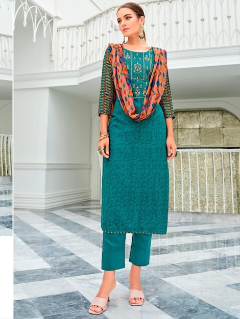 Women Kurti with Pant amp Dupatta