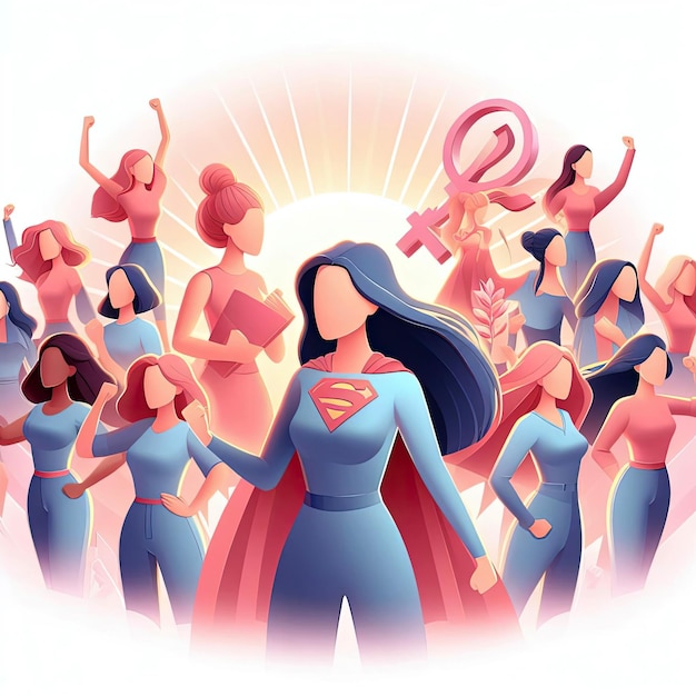 women powerful empowerment character background