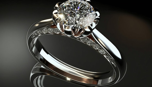 Women's 15 carat diamond ring Ai generated ar