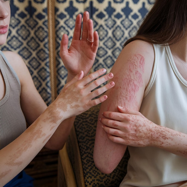 Photo women shingles skin diseases photo