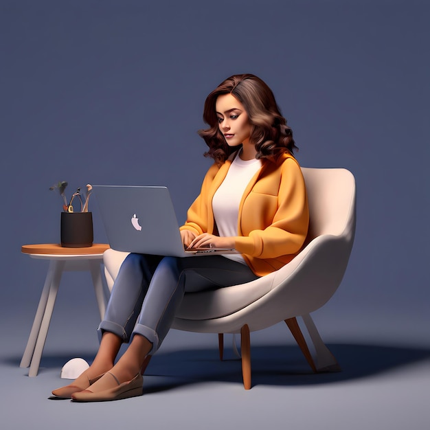 Women sitting chairs with laptop