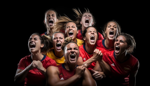 women soccer players showcasing the shared emotions among players