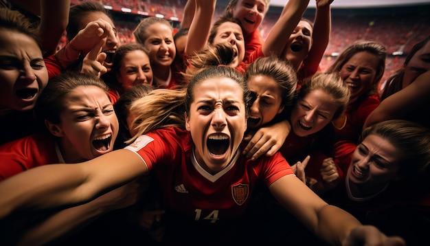 women soccer players showcasing the shared emotions among players