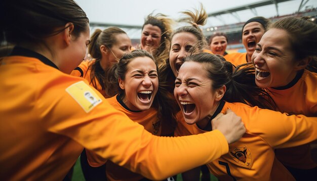 women soccer players showcasing the shared emotions among players