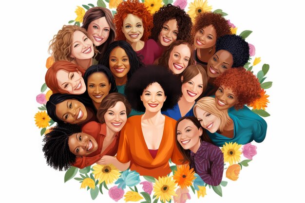 Women Standing Together in a Circle