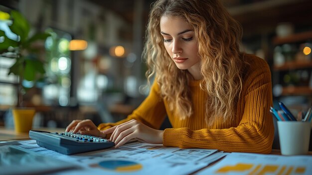 Photo women using calculators for financial figures calculation