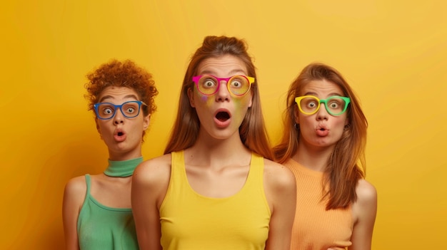 Women with Colorful Fun Glasses