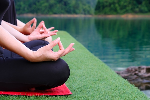 Women Yoga - relax in nature