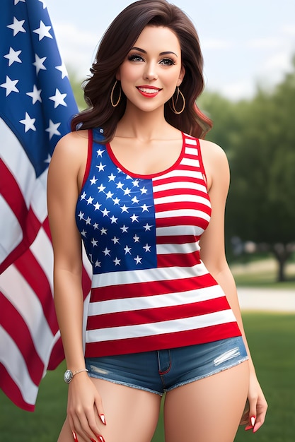 Womens All American Mom 4th Of July Us Patriotic Pride