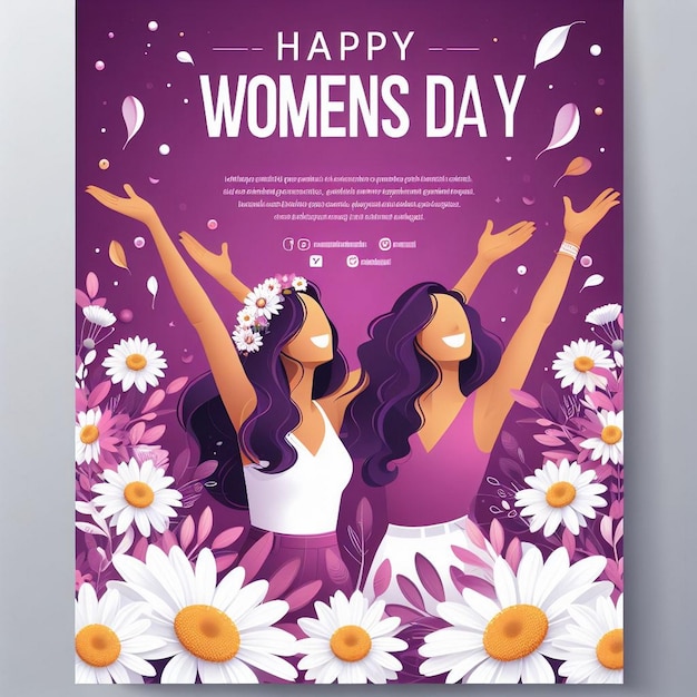 Photo womens day banner design beautiful womens day poster design womens day post design