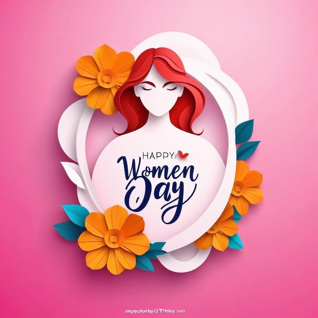 Womens day design in paper style