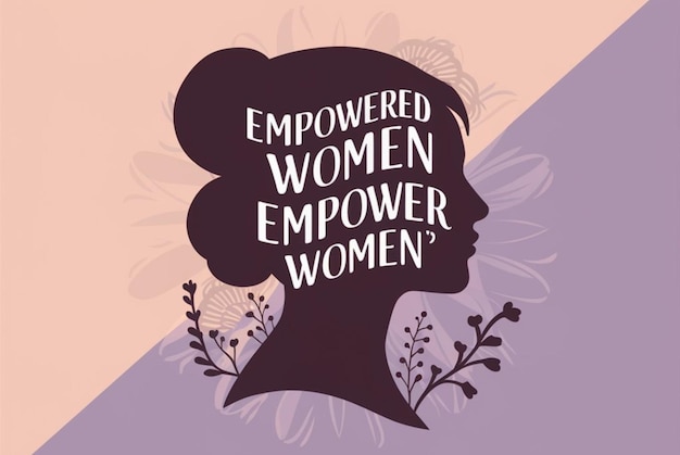 Womens Equality Day Empowered Women Silhouette Design