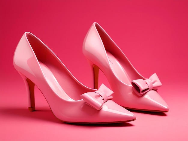 womens shoes pink color on pink background hd free image