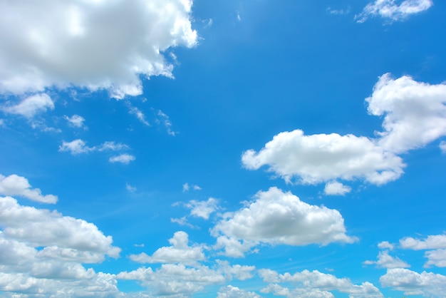 Wonderful blue sky and white clouds panorama