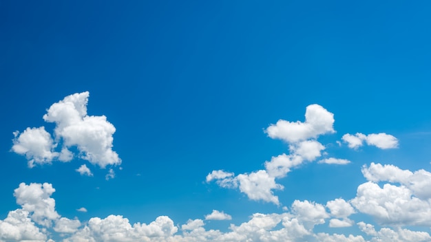 Wonderful blue sky and white clouds panorama